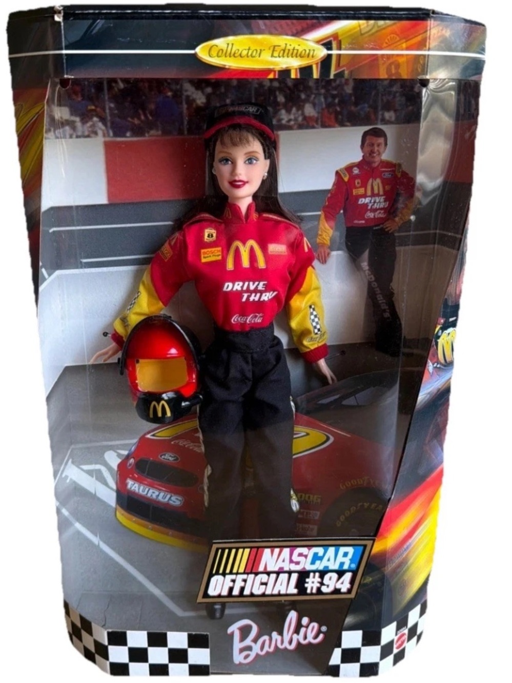 1999 Barbie NASCAR Official #94 McDonalds Drive Thru NRFB 22954